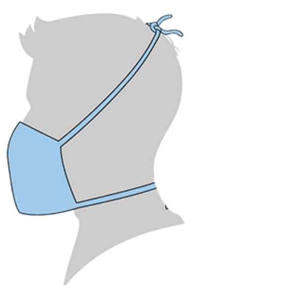 Floral Roses Face Mask Handmade - Picture 4 of 4